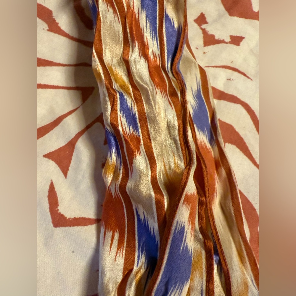 Silk Colorful Liz Claiborne Striped Scarf